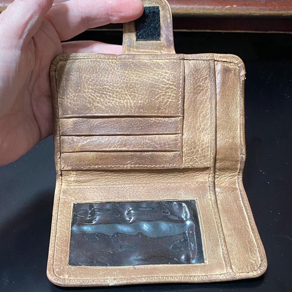 Vintage Sova hand painted Floral Leather small wallet - Picture 10 of 16